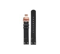 Srndsydak Fit for DW Daniel Wellington Small Round Watch 28mm 32mm Dial Nylon Women Watchstrap 12mm 14mm(A Black-Rose Gold,For 32mm dial)