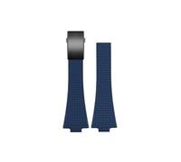 Srndsydak Fit for Tissot 1853 Super Player PRX Series T137.410 T137.407 Fluoro Rubber 26-12mm Watch band(Blue-black buckle)