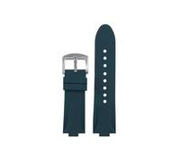 Srndsydak Fit for Tissot Prx Super Player Watch T137.407 T137.410 Waterproof Silicone Watchband 26-12mm Convex Men's Watch Strap(B blue-silver)