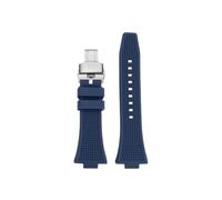 Srndsydak Fit for Tissot PRX T137 Super Player T137407 T137410A 40mm Men's Silicone Watch band 27x12mm(A-Blue Steel)