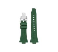 Srndsydak Fit for Tissot PRX T137 Super Player T137407 T137410A 40mm Men's Silicone Watch band 27x12mm(A-Green Steel)