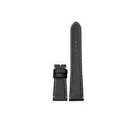 Srndsydak Fit for Tudor Black Bay 1958 39mm 41mm GMT Pelagos Cowhide Strap 20mm 22mm Men Leather WatchBand Stainless steel buckle(Black white no buckle,22mm)