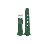Srndsydak Men's Rubber Bracelet Fit for Tissot 1853 PRX Super Player T137.407 T137.410 Waterproof Silicone Watch Strap(Green-steel)