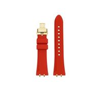 Srndsydak Metal Adapter Men Wristband Fit for Tudor Royal M28600 M28603 41mm Modified Waterproof Silicone WatchStrap Accessories(Red-gold folding)