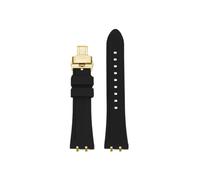 Srndsydak Metal Adapter Men Wristband Fit for Tudor Royal M28600 M28603 41mm Modified Waterproof Silicone WatchStrap Accessories(Black-gold folding)