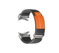 Srndsydak No Gaps Trail Loop Band Fit for Samsung Galaxy Watch 6 5 4/6Classic 4Classic/5Pro(Grey orange silver,For Galaxy 6classic 43/47mm)