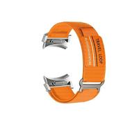 Srndsydak No Gaps Trail Loop Band Fit for Samsung Galaxy Watch 6 5 4/6Classic 4Classic/5Pro(Orange silver,For Galaxy 5Pro 45mm)