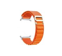 Srndsydak Nylon Alpine Watch Band Fit for Samsung Galaxy Watch Ultra 47mm G-Hook Clasp Sports Loop Strap Bracelet Correa(Silver orange)