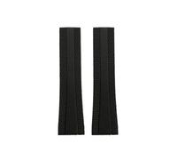 Srndsydak Silicone Watch strap 22mm Fit for Breitling Superocean Navitimer Avenger Rubber Watchband Folding Buckle(Black no buckle)