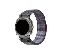 Srndsydak Sports Nylon Loop Band Fit for Samsung Galaxy Watch Ultra 47mm Men WatchStrap No Gaps Bracelet(Black blue)