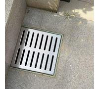 SRNSAEB 304 Stainless Steel Square Drain Cover Outdoor, Removable Drainage Grate Plate With Frame for Canteen/Courtyard/Hotel/Catch Basin, Rainwater Drain Grating(25x3cm(9 4/5x1 1/5in))