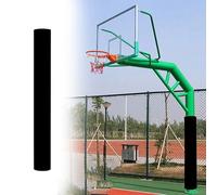SRNSAEB 6 9 11 14 16 22 CM Foam Pole Protector Padding, Basement Pole Bumper Pad/Round Basketball Post Padding Wrap Around for Metal/Concrete/Cement Columns(Black,Dia 114mm (4 1/2in))