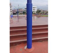 SRNSAEB 60 90 120 150 180 CM Foam Pole Protector Padding, UV-resistant Basement Pole Bumper Pad with Fix Fastener, Wrap Round Post Pads for Basketball Hoop/Awning/Lamp Posts(Blue H - 120cm,Dia 100mm)