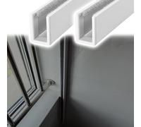 SRNSAEB Blackout Side Tracks U Shape Shading Channel 2 4 6 8 Pcs, Window Shade Light Blocking Strip/Roller Blinds Light Gap Blockers, for Commercial Office/Home Privacy(6pcs White,110cm/43.3in/3.6ft)