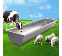 SRNSAEB L 50 100 195 CM Metal Cow Water Trough/Pan/Tub, Large Capacity Livestock Hay Feeder for Farm/Pasture/Yard Feeds Horses/Sheep/Calves, Goat Feeding Trough Food Feeders(100cm(39 2/5in))