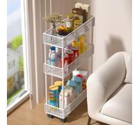 SRNSAEB Multifuction Door Storage Rack for Snacks/Essentials, Removable Pantry Organiser Over-the-door Shelf, Bathroom & Office Behind The Door Cabinet Shelving(White 40cm/15.7" x9cm/3.5",3 Tier)