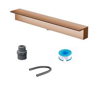 SRNSAEB Outdoor Above Ground Pool Fountain Waterfall, Wall Recessed Water Spillway Overflow 20cm 50cm 100cm 120cm 180cm 2m Long, Garden/Backyard/Scenic Area/Park Pond Feature(Bronze,28inch/71.1cm)