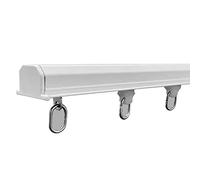 SRNSAEB Recessed Mount Curtain Track, Embedded Invisible Ceiling Mount Curtains Rail Track Set, Bay Windows/Living Room/Bedroom/ 1-12 m/ 3.3-39.4 ft Long (Color : White, Size : 2.5m/8.2ft)