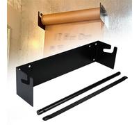 SRNSAEB Wall Mounted Kraft Paper Dispenser Holder with Serrated Edge Cut Bar, Commercial Butcher Paper Stand and Cutter, Roller Paper Roll Display Cutting Device(12in/30cm wide)