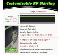 SRNSAEB Winter Rv Skirting Stainless Steel Mesh at The Bottom, Wrap Around Travel Trailer Skirts for Bottom Of Camper, 130' 110' 90' 70' 50' 30' Rv Skirting Kits Fences(H 95cm(37 2/5"),60feet/18.3m)
