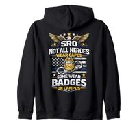SRO School Resource Officer Heroes Wear Badges Zip Hoodie