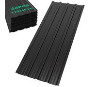 SROCHN 24PCS Metal Roofing Sheets 115x45CM, Grass Pattern Galvanized Steel 0.25mm Corrugated Roof for Carports Tool Sheds Greenhouse Wall Cladding