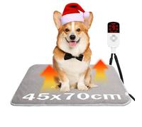 SROCHN Pet Heating Pad 45 x 70 cm, 4 Adjustable Timer (2-12H) & 9 Adjustable Temperature (20-55°C), Waterproof Heating Pad Pet Indoor Double-Sided Heating Blanket for Cat Dog