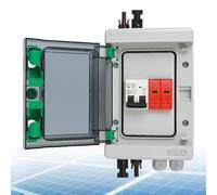 SROCHN Solar PV Combiner Box DC 32A 1000V Lightning Protection Circuit Breaker IP65 Waterproof 1 String 4 Module Solar PV Junction Box