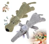 SROCOPT Dog Toys for Aggressive Chewers, Interactive Super Chewer Dog Toy for Aggressive Chewers Small Medium Large Breed, Plush Dog Toys to Keep Them Busy (Green+Gray)