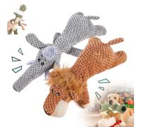 SROCOPT Dog Toys for Aggressive Chewers, Interactive Super Chewer Dog Toy for Aggressive Chewers Small Medium Large Breed, Plush Dog Toys to Keep Them Busy (Yellow+Gray)