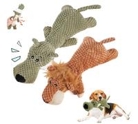 SROCOPT Dog Toys for Aggressive Chewers, Interactive Super Chewer Dog Toy for Aggressive Chewers Small Medium Large Breed, Plush Dog Toys to Keep Them Busy (Green+Yellow)