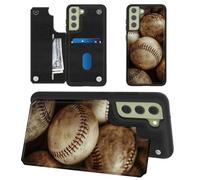 SROJDHFJB Dirty Baseball for Samsung Galaxy A16 Wallet Case with Card Holder, RFID Blocking Flip Soft PU Leather Kickstand Magnetic Closure Slim Purse Phone Case for Samsung Galaxy A16