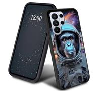 SROJDHFJB Gorilla Astronaut Slim Soft TPU Phone Case for Samsung Galaxy S26 Ultra, Ultra Thin Flexible Cover, Comfortable Grip Lightweight Scratch-Resistant Protective Case