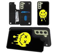 SROJDHFJB Melting Smiles for Samsung Galaxy S24 Wallet Case with Card Holder, RFID Blocking Flip Soft PU Leather Kickstand Magnetic Closure Slim Purse Phone Case for Galaxy S24