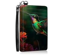 SROJDHFJB Mini Credit Card Holder Wallet for Women, RFID Blocking Small Card Case, Color Hummingbird, Minimalist
