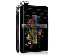 SROJDHFJB Mini Credit Card Holder Wallet for Women, RFID Blocking Small Card Case, Faith Butterfly, Minimalist