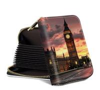 SROJDHFJB Mini Credit Card Holder Wallet for Women, RFID Blocking Small Card Case, London by Night, Classic