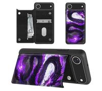 SROJDHFJB Purple Dragon Moon for iPhone 17 Air Wallet Case with Card Holder, RFID Blocking Flip Soft PU Leather Kickstand Magnetic Closure Slim Purse Phone Case for iPhone 17 Air
