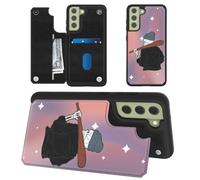 SROJDHFJB Skull Gangster for Samsung Galaxy S24 Plus Wallet Case with Card Holder, RFID Blocking Flip Soft PU Leather Kickstand Magnetic Closure Slim Purse Phone Case for Galaxy S24 Plus