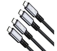 SROMGEE USB 4 Cable 1FT 2-Pack, USB 4 Monitor Cord Supports 8K, 40Gbps 240W Fast Charging Compatible with Thunderbolt 4/3, MacBook, iPhone 17/16/15, SSD, Dell, XPS, HP Laptop