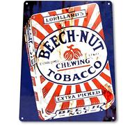 SRongmao Beech-Nut Rust Chewing Tobacco Retro Vintage Look Wall Decor Man Cave Metal Tin Sign 8x12in