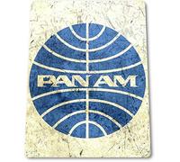SRongmao Pan Am American Logo Jet Airplane Retro Vintage Look Wall Art Decor Metal Tin Sign 8x12in
