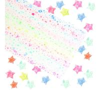Srotmirw 210Pcs Glow in The Dark Star Paper Strips, Lucky Star Origami Paper with Zodiac Pattern, DIY Paper Strips for Star Folding, Decorative Paper Crafts for Gift Wrapping & Room Decor