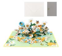 Srotmirw Beautiful Handcrafted 3D Pop-Up Daisy Mothers Day Cards, Mothers Day Card Funny with Daisies and Butterflies, Mum Birthday Card for Birthdays Mother's Day and Special Occasions