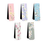 Srotmirw Magnetic Bookmarks Floral Design Set of 5 Cute Book Mark for Women