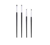SROUPSUTKK 1 Set Of 4 Black Eye Detail Makeup Brushes Pony Hair Precision Shadow Lying Silkworm Brightening Eyeliner Applicator Small Makeup Tools
