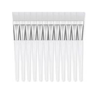 SROUPSUTKK 12/6/2pcs Facial Mask Brushes Set Face-Mask Applicator Soft Application Brush With Clear Plastic Handle Makeup Tools(White-12pcs)