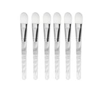 SROUPSUTKK 12/6/2pcs Facial Mask Brushes Set Face-Mask Applicator Soft Application Brush With Clear Plastic Handle Makeup Tools(Tongue type-6pcs)