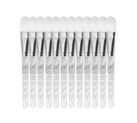 SROUPSUTKK 12/6/2pcs Facial Mask Brushes Set Face-Mask Applicator Soft Application Brush With Clear Plastic Handle Makeup Tools(Tongue type-12pcs)