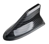 SROUPSUTKK 16cm Universal Carbon Fiber Look Car Roof Top Mount Shark Fin Aerial Antenna Toppers Auto Radio AM FM Antenna Signal Amplifier Car shark fin(Carbon fiber)